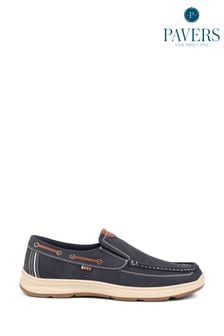 Pavers Blue Slip On Boat Shoes