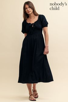 Nobodys Child Genevieve Plain Black Dress (B94832) | €95