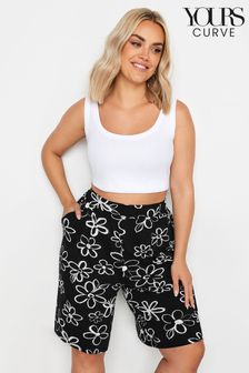 Yours Curve Black Jersey Shorts (B94977) | €31