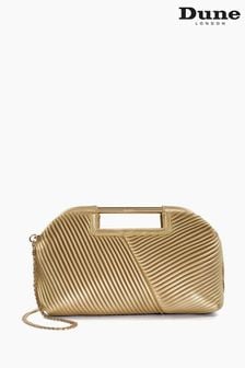 Dune London Gold Ebec Pleated Framed Clutch Bag (B95049) | €113