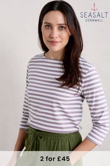 Seasalt Cornwall Purple Sailor Top (B95266) | kr389