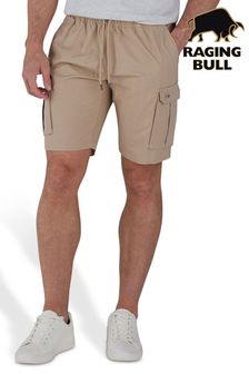 Raging Bull Stretch Waist Cargo Brown Shorts (B95364) | $101