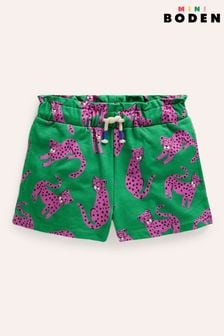 Boden Green Ruffle Waist Sweat Shorts (B95625) | HK$175 - HK$195