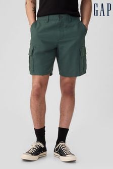 Green - Gap Linen Cotton Cargo Shorts (B95648) | kr640