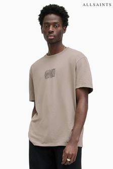 AllSaints Brown Varden Crew Neck T-Shirt (B95988) | €69