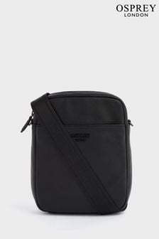 Osprey London The Onyx Square Leather Black Bag (B96047) | $428