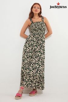 Joe Browns Cream Daisy Floral Print Shirred Waist Jersey Maxi Dress (B96186) | €87
