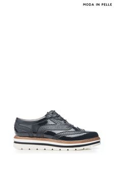 Moda in Pelle Bennisiss Lace-up Patent Black Brogue (B96334) | kr1,155