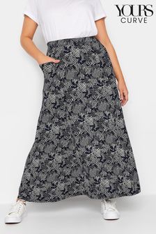 Yours Curve Black Maxi Skirt (B96353) | OMR16