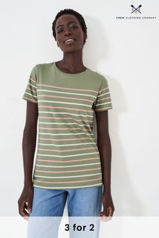 Grün/Weiß - Crew Clothing Bretonisches T-Shirt (B96538) | 34 €