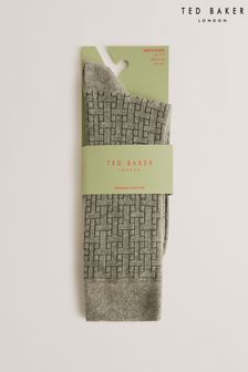 Ted Baker Grey Sokksix T-Pattern Socks (B96884) | AED60
