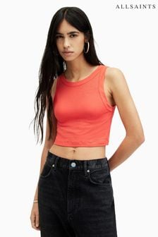 AllSaints Pink Rina Cropped Tank Top (B96895) | AED139