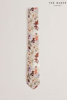 ربطة عنق حريرية موردة باللون الأبيض الجريء من Moiselt من Ted Baker (B96896) | 23 ر.ع