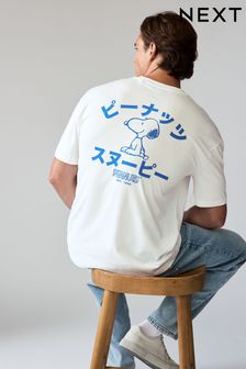 White Blue Japanese 100% Cotton Snoopy Licence T-Shirt (B97046) | $27