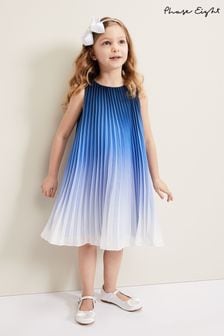 Phase Eight Blue Jessie Ombre Pleat Dress (B97080) | AED327