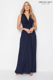 Modrá - Long Tall Sally Knot Front Maxi Dress (B97146) | 1 585 Kč