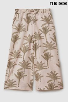 Reiss Neutral Klemee Teen Linen-Cotton Drawstring Trousers (B97156) | 405 SAR