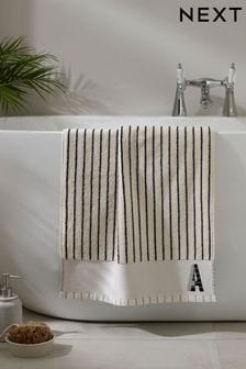 Natural Monogram Hand Towels with 100% Cotton (B97201) | $13