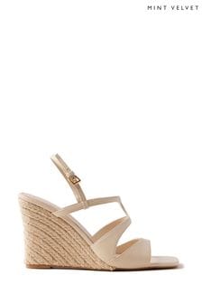 Mint Velvet Cream Espadrille Wedges (B97395) | €158