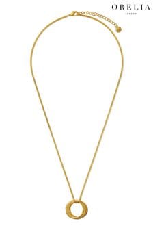Orelia London 18k Gold Plating Textured Interlocking Open Circle 18" Necklace (B97557) | 43 €