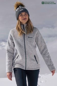 Grau - Mountain Warehouse Damen Nevis Kapuzensweatshirt mit Teddyfutter (B97674) | 86 €