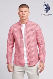 U.S. Polo Assn. Mens Gingham Shirt (B97705) | kr714
