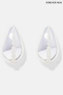 Forever New Silver Tone Signature Torrie Teardrop Pearl Earrings (B97707) | 1,144 UAH