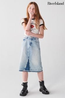 River Island Blue Girls Patchwork Midi Skirt (B97728) | NT$1,030 - NT$1,310