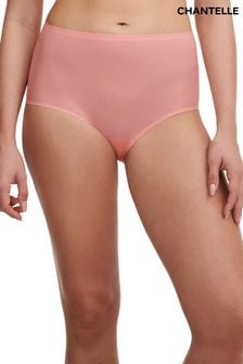 桃粉色 - Chantelle柔軟彈力無接縫均碼高腰女性內褲 (B97850) | NT$790