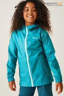 Regatta Blue Chrome Kids Waterproof Pack It Jacket III (B98294) | $43