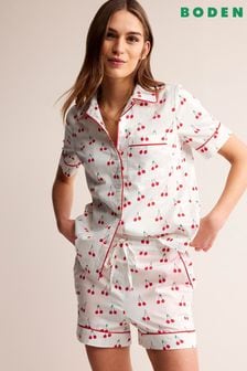 Boden Cotton Sateen Pyjama Shorts