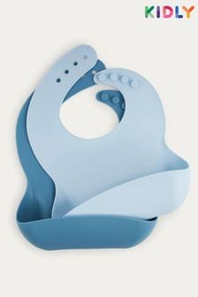 Синій - Kidly Silicone Bibs 2 Pack (B98351) | 687 ₴