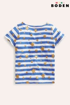 Boden Blue Short Sleeve Fun Breton T-Shirt (B98366) | €23 - €26
