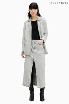 AllSaints Grey Honor Maxi Skirt (B98479) | kr1,545