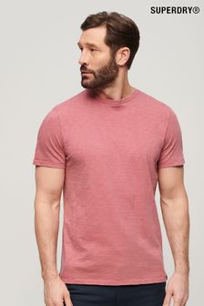 Superdry Pink Crew Neck Slub Short Sleeved T-Shirt (B98508) | SGD 45