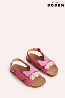 Boden Pink Butterfly Novelty Cross Over Sandals (B98514) | €53 - €60