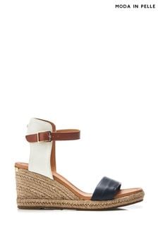 Moda in Pelle Phyllis Square Toe Two Strap Wedge Sandals (B98542) | ₪ 448