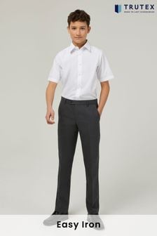Trutex White Regular Fit Short Sleeve 3 Pack School Shirts (B98546) | KRW42,700 - KRW59,800