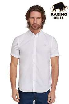 Raging Bull Short Sleeve Lightweight Oxford White Shirt (B98745) | €69 - €82