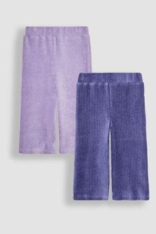 JoJo Maman Bébé Lilac 2-Pack Cord Velour Flare Leggings (B98769) | ￥4,540