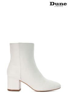 乳白色 - Dune London Ottack粗高跟低筒靴 (B98986) | NT$6,530