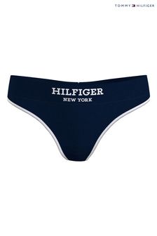 ブルー - Tommy Hilfiger White Logo Thong (B99045) | ￥4,580