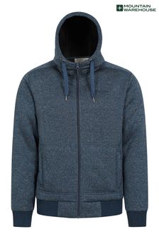 Blau - Mountain Warehouse Herren Nevis Kapuzensweatshirt mit Fleece-Futter (B99057) | 100 €