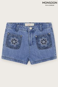 джинсовые шорты с цветочным принтом Monsoon (B99128) | €30 - €36