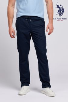U.S. Polo Assn. Mens Linen Blend Drawstring Trousers (B99339) | kr909