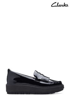 Clarks Black Pat Lea Orianna Loafer Shoes (B99406) | €114