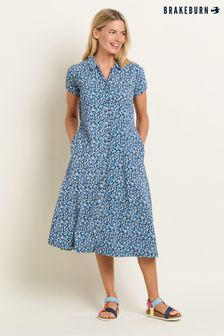 Brakeburn Blue Brushed Camo Shirt Dress (B99477) | SGD 126