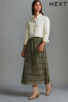 Women s Green Midi Skirts Next Luxembourg