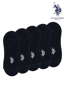 U.S. Polo Assn. Mens Invisible Trainer Socks 5 Pack