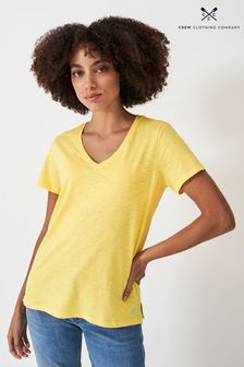 Жовтий - Crew Clothing Perfect V-neck Slub T-shirt (B99792) | 1 259 ₴